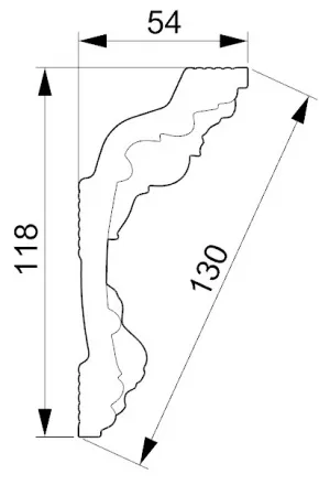 Карниз потолочный GLANZEPOL GP90
