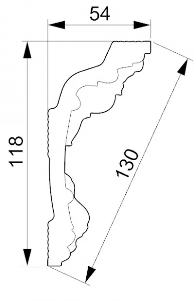 Карниз потолочный GLANZEPOL GP90