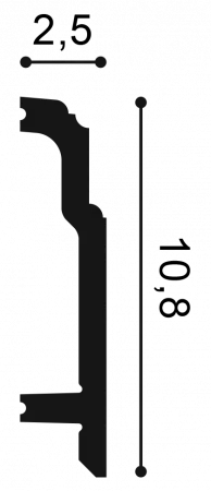 Плинтус напольный Orac Decor SX 155 Гибкий