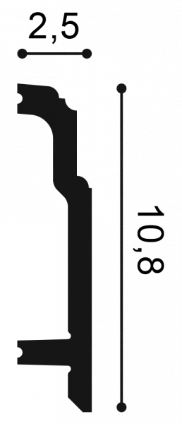 Плинтус напольный Orac Decor SX 155 Гибкий