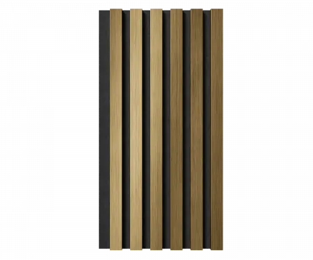 Комплект акуст.панелей, черный войлок, рейки ЭКОПОЛИМЕР золото матовое/2шт/600