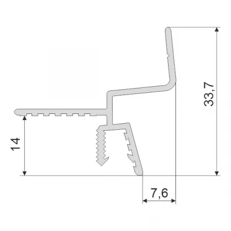 Теневой профиль для потолка ФЕСО из ГКЛ, 8 мм чёрный RAL 9005