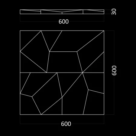 Гипсовая 3D панель Artpole ROCK