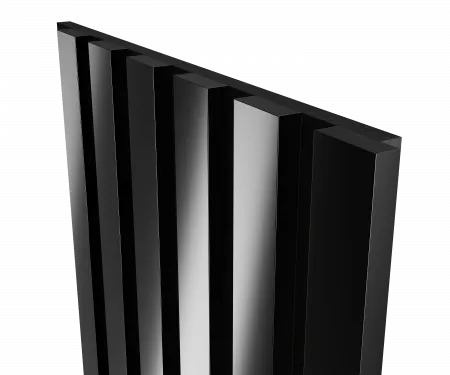 Комплект акуст.панелей, черный войлок, рейки ЭКОПОЛИМЕР Черное зеркало/2шт/3000