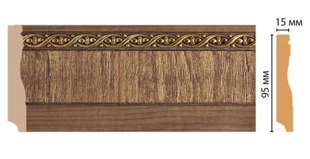 Плинтус напольный Decomaster 153-3