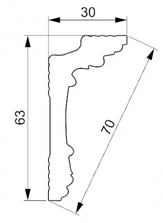 Карниз потолочный GLANZEPOL GP93