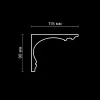 Карниз потолочный гипсовый Artpole SKT122