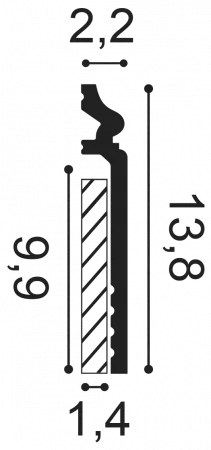 Плинтус напольный Orac Decor SX 186