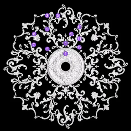 Розетка потолочная Artpole SR137 (наборная)