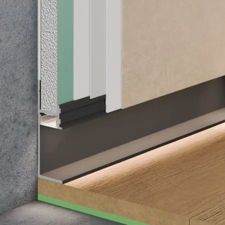 Теневой плинтус скрытого монтажа Pro Design 7210 Черный муар