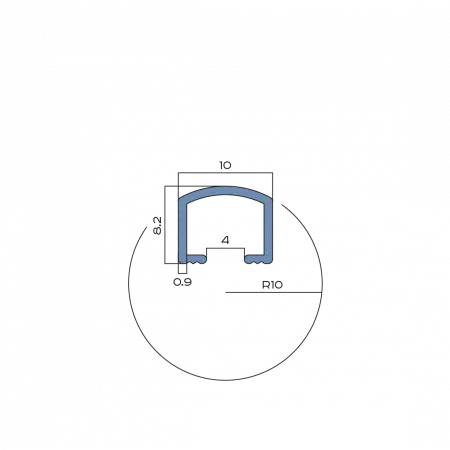 Профиль вставка 10мм х 8.2мм NEEXY (темная бронза блестящая)