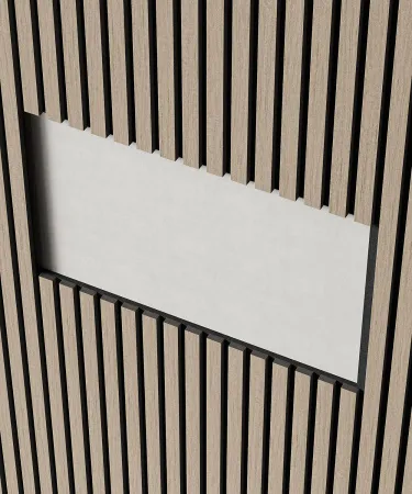 Акустическая панель COSCA черный войлок  Дуб латте бежевый/2750