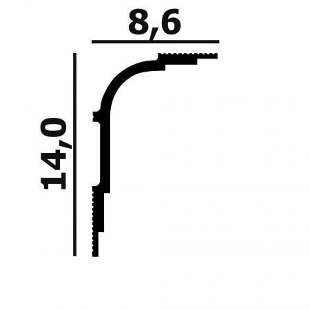 Карниз потолочный Перфект Plus Р104