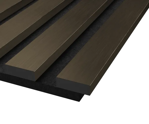 Комплект акуст.панелей, черный войлок, рейки ЭКОПОЛИМЕР шампань/2шт/600