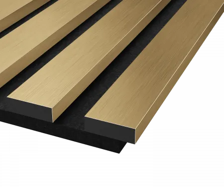 Комплект акуст.панелей, черный войлок, рейки ЭКОПОЛИМЕР золото матовое/2шт/600