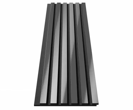 Комплект акуст.панелей, черный войлок, рейки ЭКОПОЛИМЕР хром/2шт.