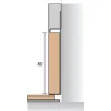 МДФ вставка скрытого плинтуса Pro Design 80 мм RAL