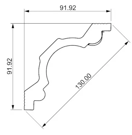 Карниз потолочный GLANZEPOL GP53