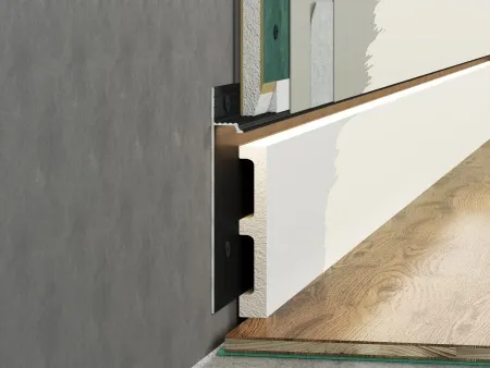 Скрытый плинтус LACONISTIQ REGULAR, под подсветку, черный муар