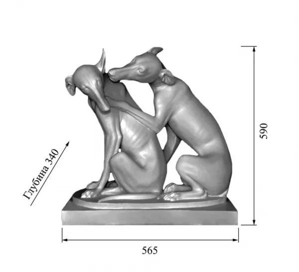 Скульптура Итальянские Левретки DECORUS ST-021
