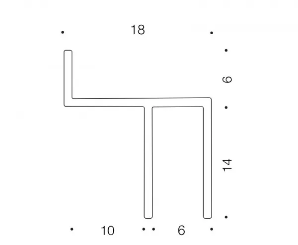 Теневой плинтус Ликорн без подсветки С-11.2.3