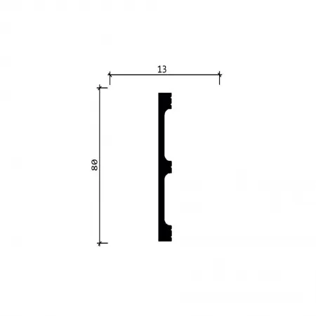 Вставка из дюрополимера для скрытого плинтуса без покрытия