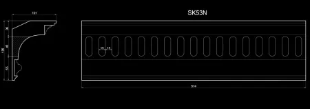 Карниз потолочный вентиляционный Artpole SK53N