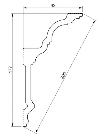 Карниз потолочный GLANZEPOL GP79