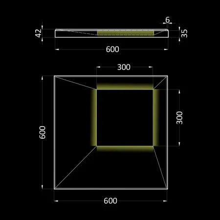 Гипсовая 3D панель Artpole MALEVICH LED (холодный свет)