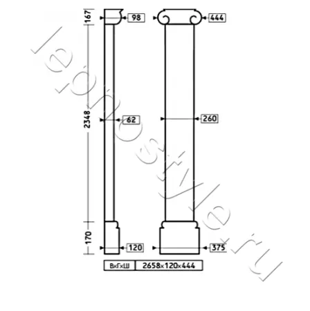 Пилястра комплект Европласт 4.20.201
