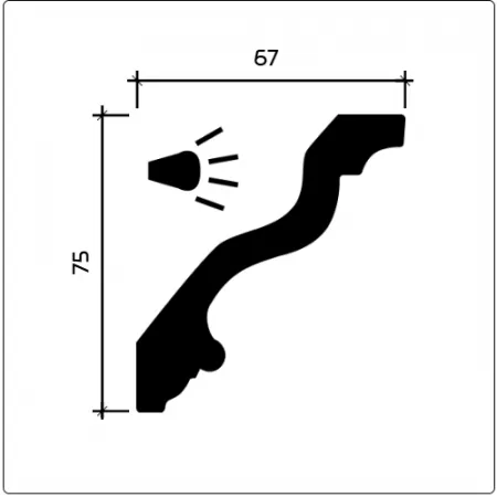 Карниз потолочный Европласт 1.50.216