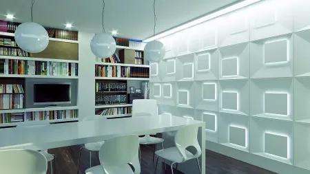 Гипсовая 3D панель Artpole MALEVICH LED (холодный свет)