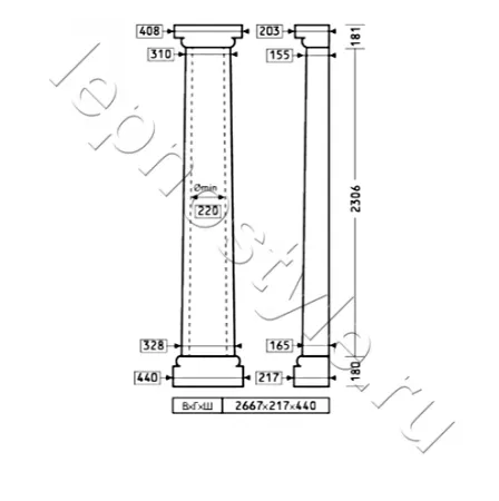 Полуколонна комплект Европласт 4.10.102