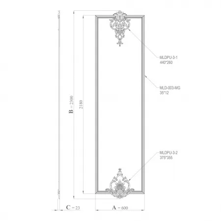 Комплект лепного декора STAVROS  CPU-1-2
