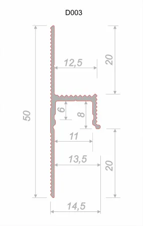 Универсальный теневой профиль D003 Черный 