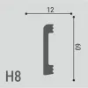 Плинтус напольный Де-Багет Н 8 60/12