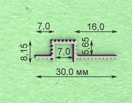 Теневая рейка Pro Design 615 Черная