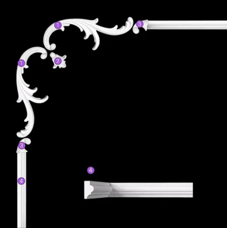 Угловой элемент гипсовый Artpole SU84N