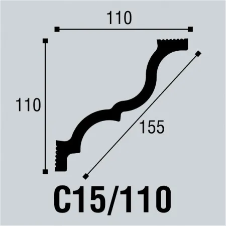 Карниз потолочный Bello Deco С15