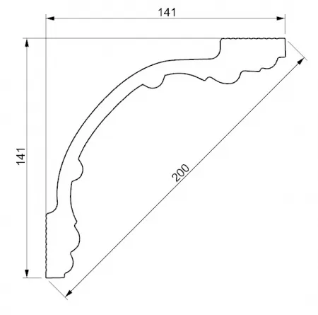 Карниз потолочный GLANZEPOL GP76