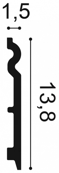 Плинтус напольный Orac Decor SX 138 Гибкий