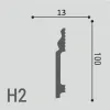 Плинтус напольный Де-Багет Н 2 100/14