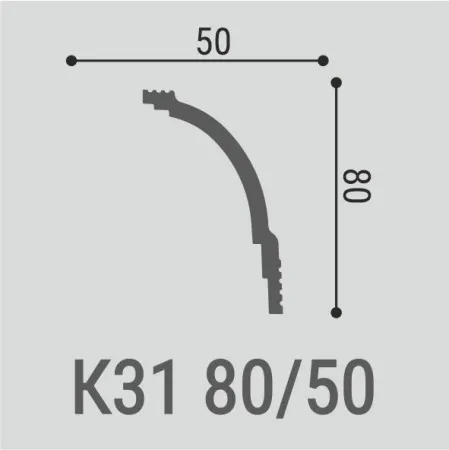 Карниз потолочный Bello Deco К31 80/50