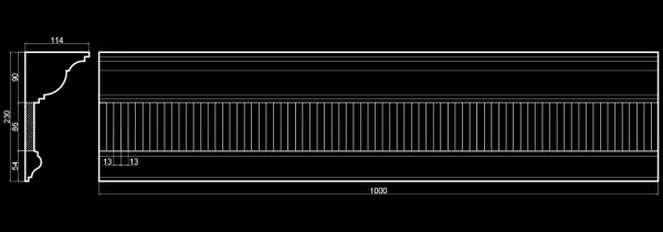 Карниз потолочный вентиляционный Artpole SK128