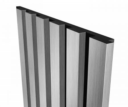 Комплект акуст.панелей, черный войлок, рейки ЭКОПОЛИМЕР хром матовый/2шт.