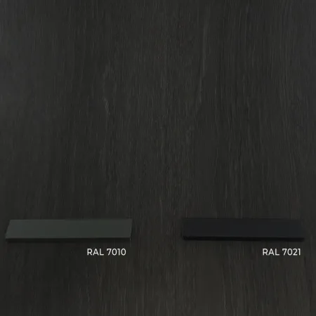 Микроплинтус ФЕСО с пружинами RAL 7021 черно-серый