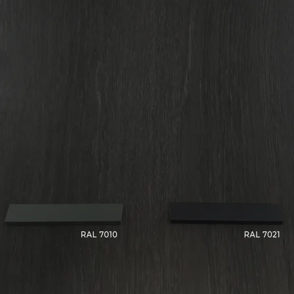 Микроплинтус L-образный с пружинами ФЕСО RAL 7021 черно-серый