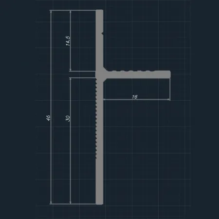 Теневой плинтус скрытого монтажа Pro Design Panel 7208 Анодированный