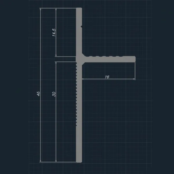 Теневой плинтус скрытого монтажа Pro Design Panel 7208 Черный муар