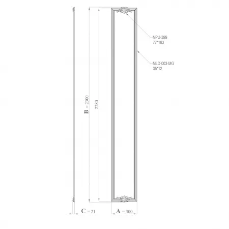 Комплект лепного декора STAVROS  CPU-1-1